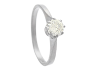 Jewellery, SOLITAIRE RING, 18K white gold, in auction: Lilla jewellery – Tuesday 24 March