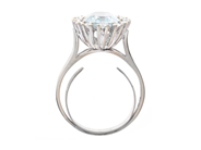 Jewellery - CLUSTER RING, 18K white gold - View 2