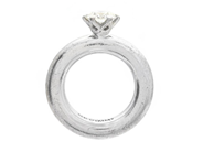 Jewellery - SOLITAIRE RING, 18K white gold - View 2