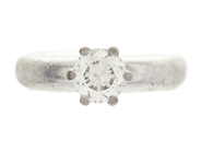 Jewellery - SOLITAIRE RING, 18K white gold - View 3