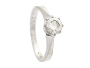 Jewellery - SOLITAIRE RING, 18K white gold - View 1