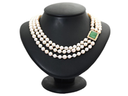 Jewellery - PEARL NECKLACE, 3 - strand - View 2