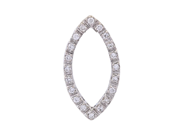 Jewellery - PENDANT 18K white gold, 20 brilliant cut diamonds approx. 0.24 ctw - View 1