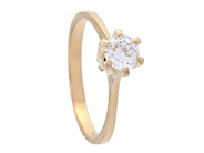 Jewellery, SOLITAIRE RING, 18K gold, in auction: Lilla jewellery – Tuesday 21 April