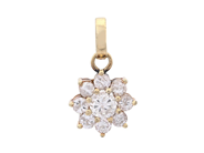 Jewellery, CLUSTER PENDANT, 14K gold, in auction: Lilla jewellery – Tuesday 24 March