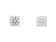 Jewellery - SOLITAIRE EARRINGS, 18K white gold - View 1