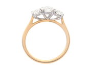 Jewellery - THREE STONE RING, 18K gold/platinum - View 2