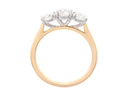 Jewellery - THREE STONE RING, 18K gold/platinum - View 2