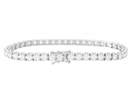 Jewellery - TENNIS BRACELET,18K white gold, 40 brilliant cut diamonds 5,08 ctw - View 2