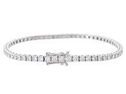 Jewellery - TENNIS BRACELET, 18K white gold - View 2