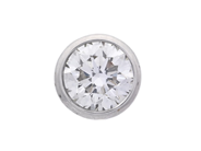 Jewellery, SINGLE SOLITAIRE DIAMOND EARRING, 18K white gold, in auction: Lilla jewellery – Tuesday 24 March