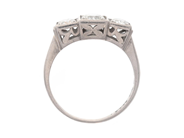 Jewellery - THREE STONE RING, 18K white gold with brilliant cut diamonds 1,08 ct according to engraving - View 2
