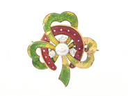 Jewellery, BROOCH, 14/9K gold, in auction: General – Tuesday 12 May