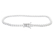 Jewellery - TENNIS BRACELET, 18K white gold - View 2