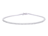 Jewellery, TENNIS BRACELET, 18K white gold, in auction: Lilla jewellery – Tuesday 21 April
