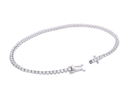Jewellery - TENNIS BRACELET, 18K white gold - View 2
