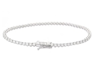 Jewellery - TENNIS BRACELET, 18K white gold - View 2
