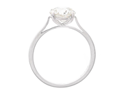 Jewellery - SOLITAIRE RING, 18K white gold - View 2