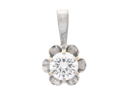 Jewellery - SOLITAIRE PENDANT, 18K white gold - View 1