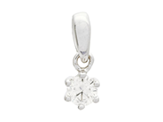 Jewellery - SOLITAIRE PENDANT, 18K white gold - View 1