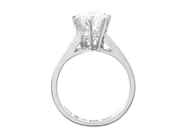Jewellery - SOLITAIRE RING, 18K white gold - View 2