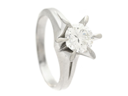 Jewellery - SOLITAIRE RING, platinum - View 1
