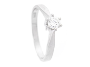 Jewellery, SOLITAIRE RING, 18K white gold, in auction: Lilla jewellery – Tuesday 24 March