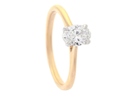 Jewellery - SOLITAIRE RING, 18K gold/platinum - View 1