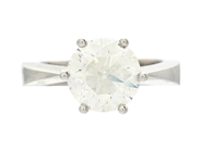 Jewellery - SOLITAIRE RING, 18K white gold - View 3