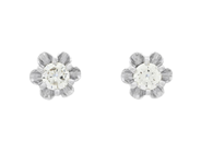 Jewellery, SOLITAIRE EARRINGS, 18K white gold, in auction: Lilla jewellery – Tuesday 24 March