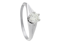 Jewellery - SOLITAIRE RING, 18K white gold - View 1