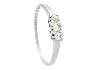 Jewellery - W.A BOLIN, three stone ring - View 1