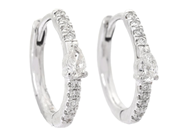 Jewellery - HOOP EARRINGS, 18K white gold - View 1