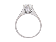 Jewellery - SOLITAIRE RING, 18K white gold - View 2