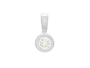 Jewellery - SOLITAIRE PENDANT, 18K white gold - View 1
