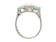 Jewellery - THREE STONE RING, 18K white gold - View 2