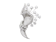 Jewellery, CLIP BROOCH/PENDANT, 18K white gold/platinum, in auction: Classic – Saturday 21 March