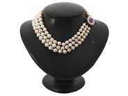 Jewellery, PEARL NECKLACE, 3-row, in auction: Lilla jewellery – Tuesday 24 March