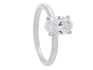 Jewellery - SOLITAIRE RING, 18K white gold - View 1