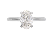 Jewellery - SOLITAIRE RING, 18K white gold - View 3