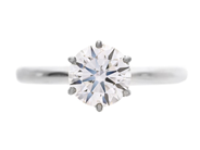 Jewellery - SOLITAIRE RING, 18K white gold - View 3