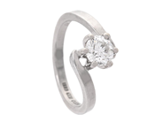 Jewellery - SOLITAIRE RING, 18K white gold - View 1