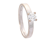 Jewellery - SOLITAIRE RING, 18K white gold with brilliant cut diamond 0,34 ct - View 1