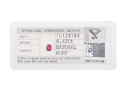 Gemstones, RUBY, 0,42 ct, in auction: Lilla jewellery – Tuesday 24 March