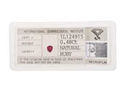 Gemstones - RUBY, pear shaped - View 1