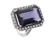 Jewellery - CLUSTER RING, 18K white gold - View 1