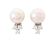 Jewellery, PEARL EARRINGS, 18K white gold, in auction: Classic – Saturday 21 March