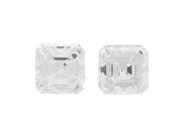 Gemstones, 2 PCS DIAMONDS, asscher cut, in auction: Classic – Saturday 21 March