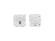 Gemstones, 2 PCS DIAMONDS, asscher cut, in auction: Classic – Saturday 21 March