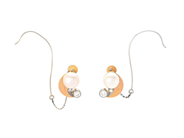Jewellery - PEARL EARRINGS, 18K gold/white gold - View 1